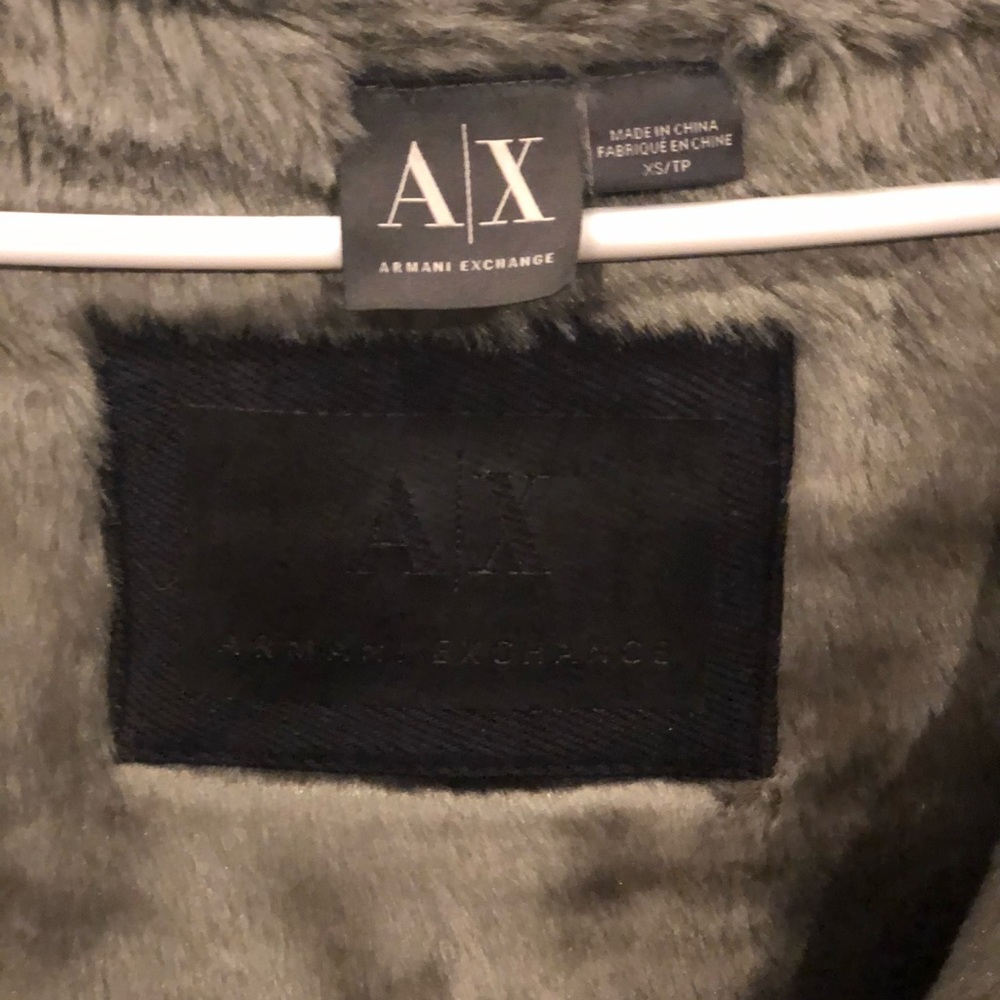 Armani Exchange black fur lined Men’s Jacket - Picture 3 of 5